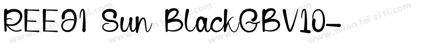 REEJI Sun BlackGBV10字体转换